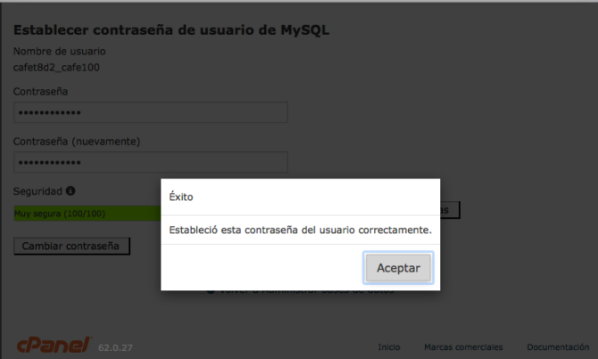 Password de 16 a 41 bytes para mayor seguridad en base de datos MySQL